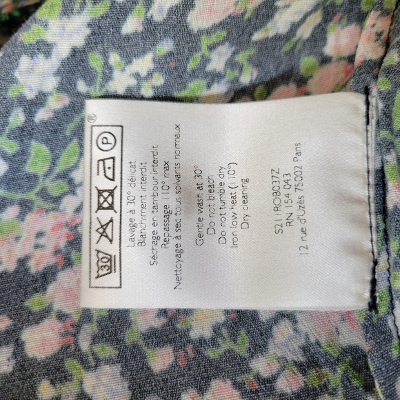 Sezane Sobral Mini Dress Garden Marine 38 or 6 - Picture 15 of 16